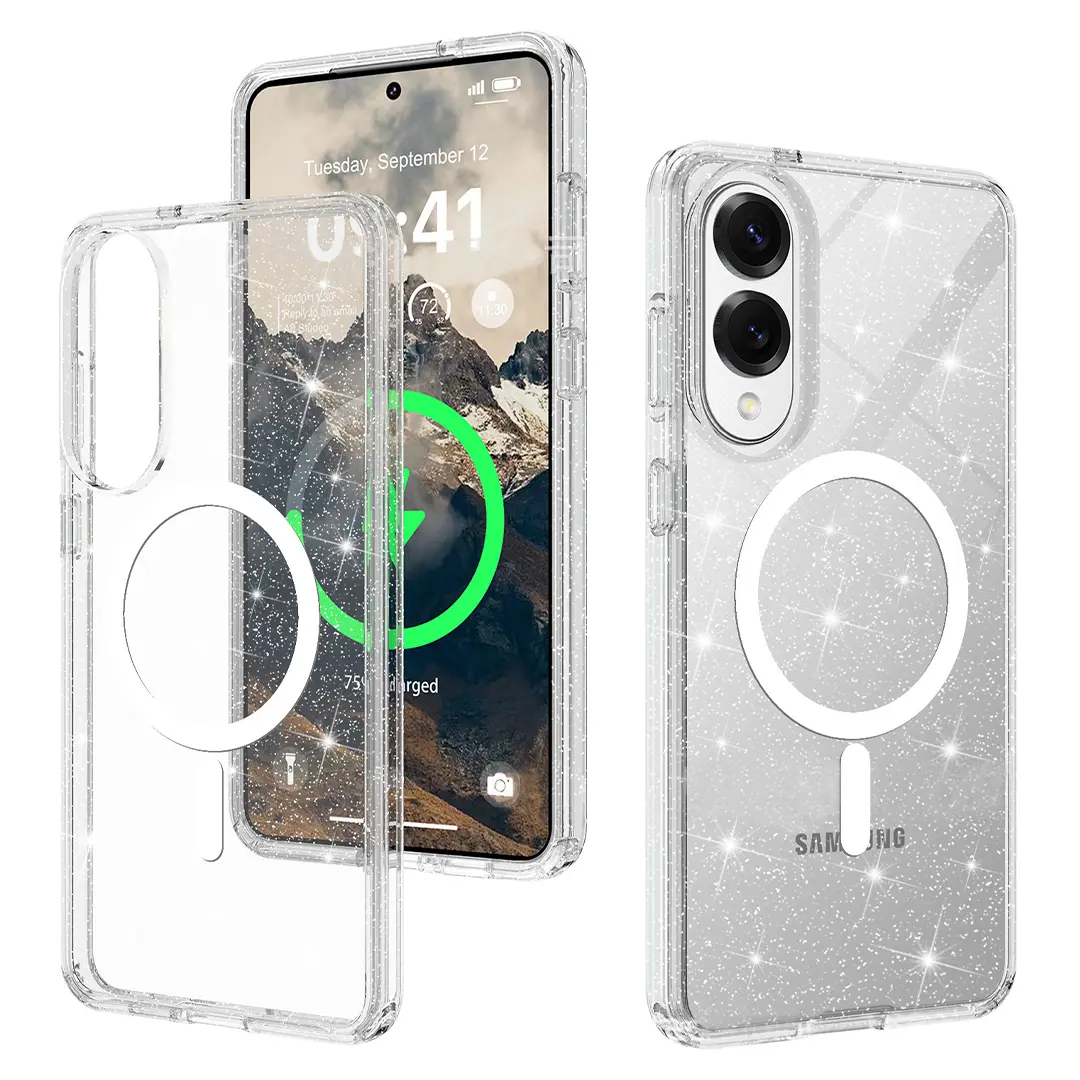 Samsung Galaxy S25 Edge Fleck Glitter MagSafe Clear Case